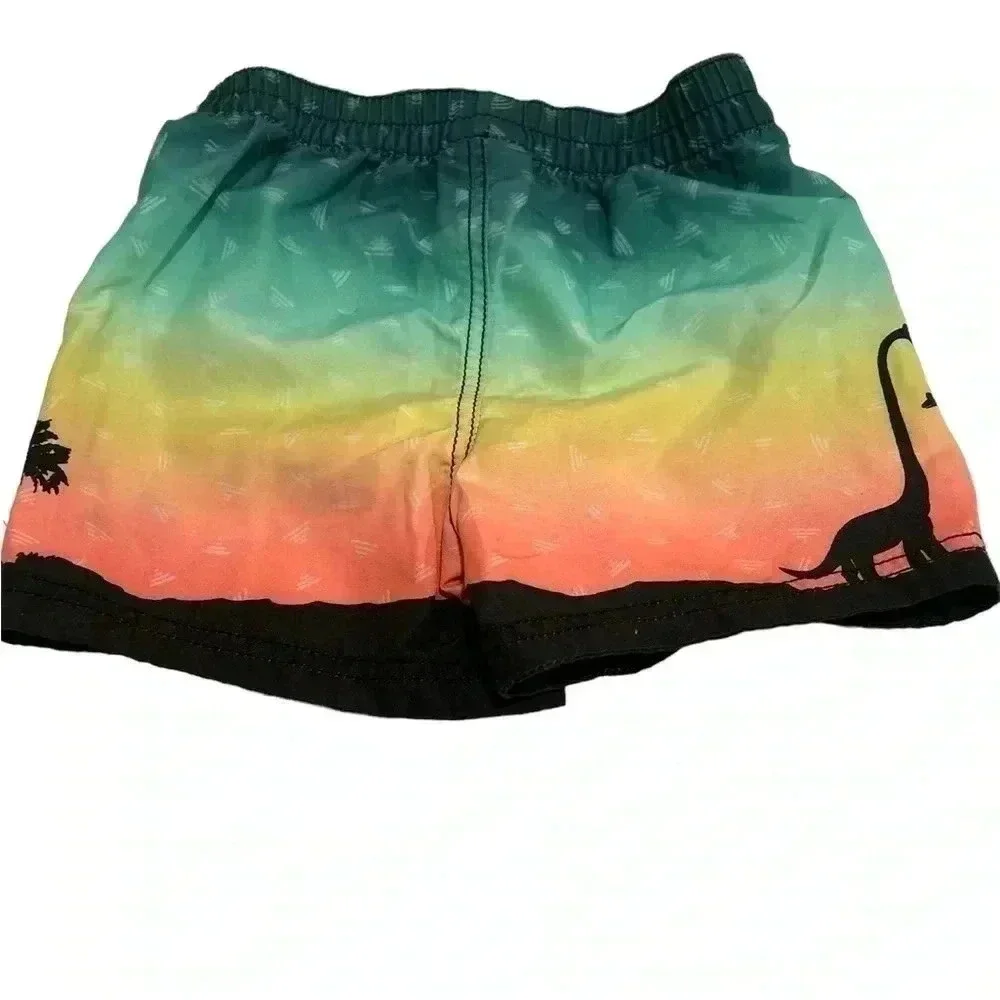 Dinosaur-Print Swim Trunks for Toddler Boys